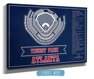 Cutler West Turner Field - Atlanta Braves (MLB) Team Color Vintage Baseball Print