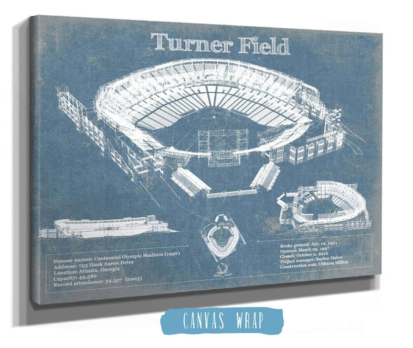 Cutler West Turner Field - Atlanta Braves (MLB) Vintage Baseball Print