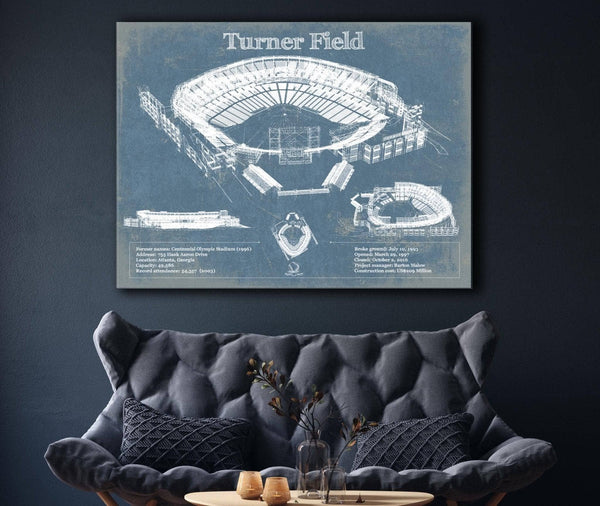 Cutler West Turner Field - Atlanta Braves (MLB) Vintage Baseball Print