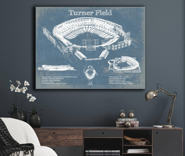 Cutler West Turner Field - Atlanta Braves (MLB) Vintage Baseball Print