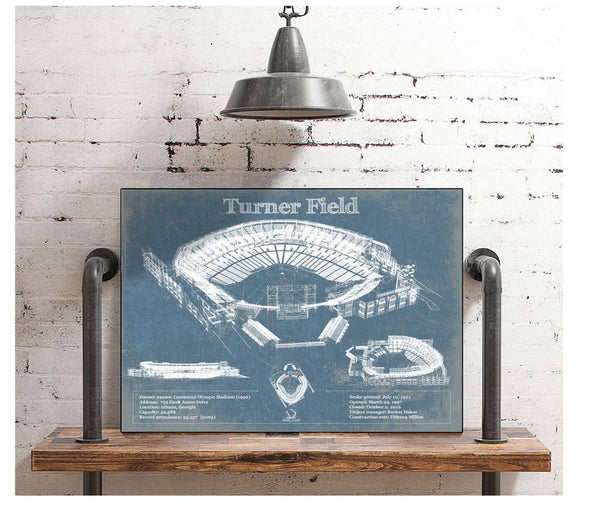 Cutler West Turner Field - Atlanta Braves (MLB) Vintage Baseball Print