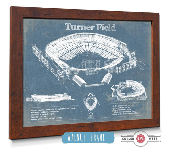 Cutler West Turner Field - Atlanta Braves (MLB) Vintage Baseball Print