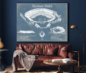 Cutler West Turner Field - Atlanta Braves (MLB) Vintage Baseball Print