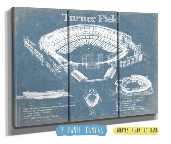 Cutler West Turner Field - Atlanta Braves (MLB) Vintage Baseball Print
