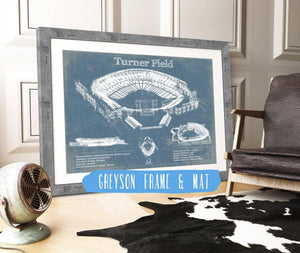 Cutler West Turner Field - Atlanta Braves (MLB) Vintage Baseball Print