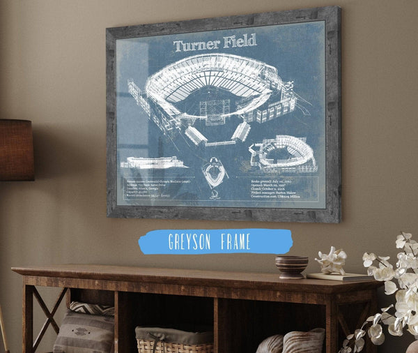 Cutler West Turner Field - Atlanta Braves (MLB) Vintage Baseball Print