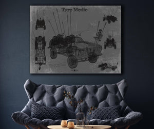 Cutler West Tyre Medic Truck Blueprint Mad Max Road Warrior Movie Print