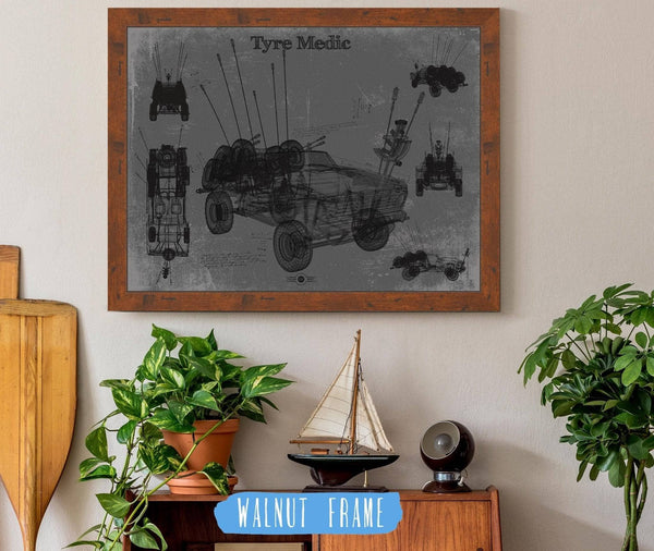Cutler West Tyre Medic Truck Blueprint Mad Max Road Warrior Movie Print
