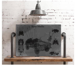Cutler West Tyre Medic Truck Blueprint Mad Max Road Warrior Movie Print