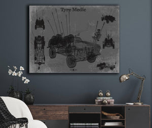 Cutler West Tyre Medic Truck Blueprint Mad Max Road Warrior Movie Print