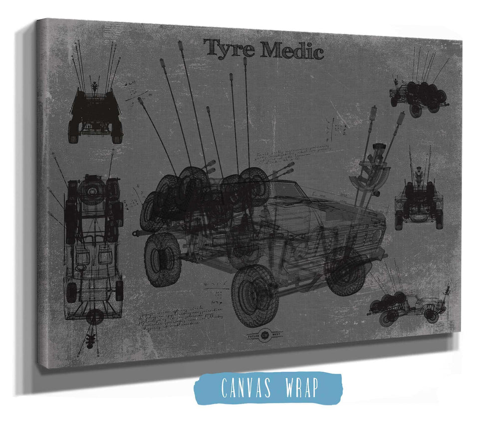 Cutler West Tyre Medic Truck Blueprint Mad Max Road Warrior Movie Print