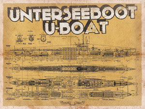 14" x 11" / Unframed Cutler West U-Boat German Submarine Military Print