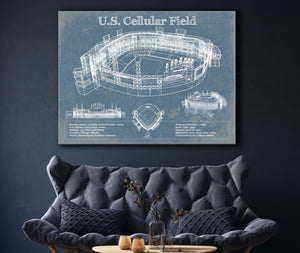 Cutler West U.S. Cellular Field - Chicago White Sox Vintage Baseball Fan Print
