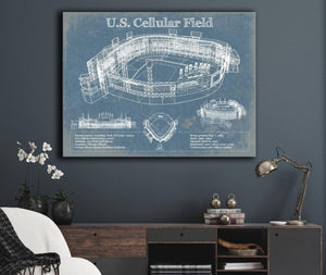 Cutler West U.S. Cellular Field - Chicago White Sox Vintage Baseball Fan Print