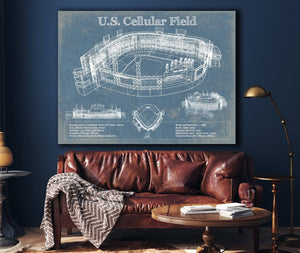 Cutler West U.S. Cellular Field - Chicago White Sox Vintage Baseball Fan Print
