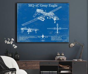 Cutler West UAV MQ-1C Gray Eagle Vintage Aviation Blueprint Military Print