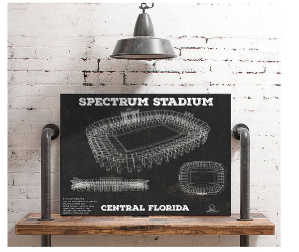Cutler West UCF Knights Football Spectrum Stadium Vintage Art Print