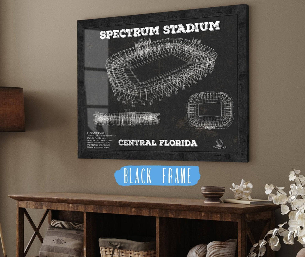 14" x 11" / Stretched Canvas Wrap Cutler West UCF Knights Football Spectrum Stadium Vintage Art Print