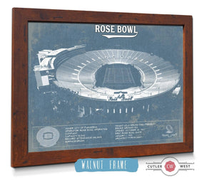 Cutler West UCLA Bruins Art - Rose Bowl Vintage Stadium Blueprint Art Print