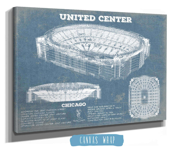 Cutler West United Center - Chicago Blackhawks Vintage Hockey Print