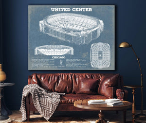 Cutler West United Center - Chicago Blackhawks Vintage Hockey Print