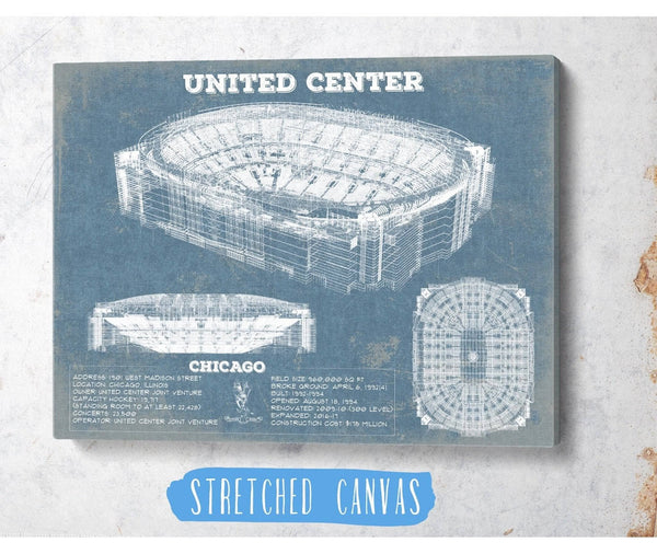 Cutler West United Center - Chicago Blackhawks Vintage Hockey Print