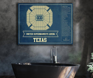 Cutler West United Supermarkets Arena - Texas Tech Red Raiders NCAA College Basketball Blueprint Art