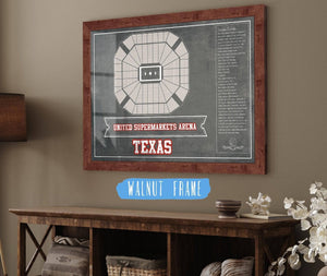 Cutler West United Supermarkets Arena - Texas Tech Red Raiders NCAA College Basketball Blueprint Art