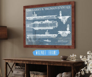 Cutler West USS Harry S. Truman (CVN 75) Aircraft Carrier Blueprint Original Military Wall Art