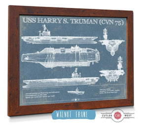 Cutler West USS Harry S. Truman (CVN 75) Aircraft Carrier Blueprint Original Military Wall Art