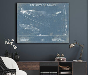 Cutler West USS Nimitz CVN-68 Aircraft Carrier Blueprint Original Military
