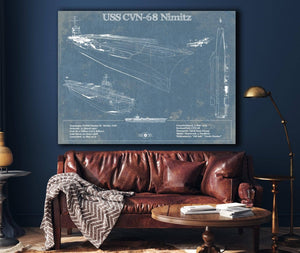 Cutler West USS Nimitz CVN-68 Aircraft Carrier Blueprint Original Military
