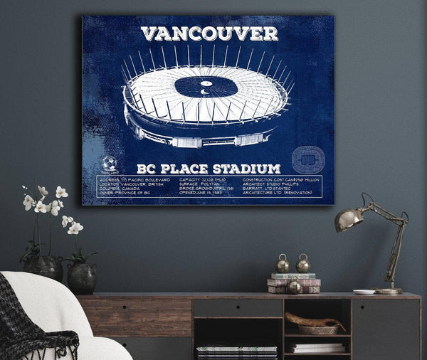 Cutler West Vancouver Whitecaps - Vintage BC Place Stadium MLS Soccer Print