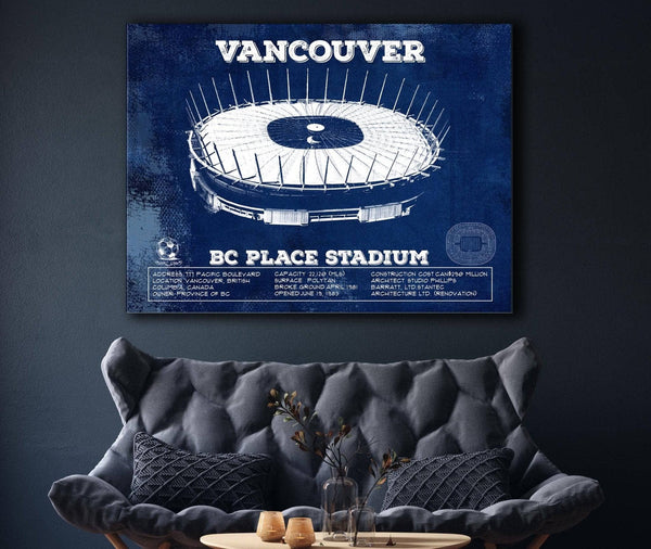 Cutler West Vancouver Whitecaps - Vintage BC Place Stadium MLS Soccer Print