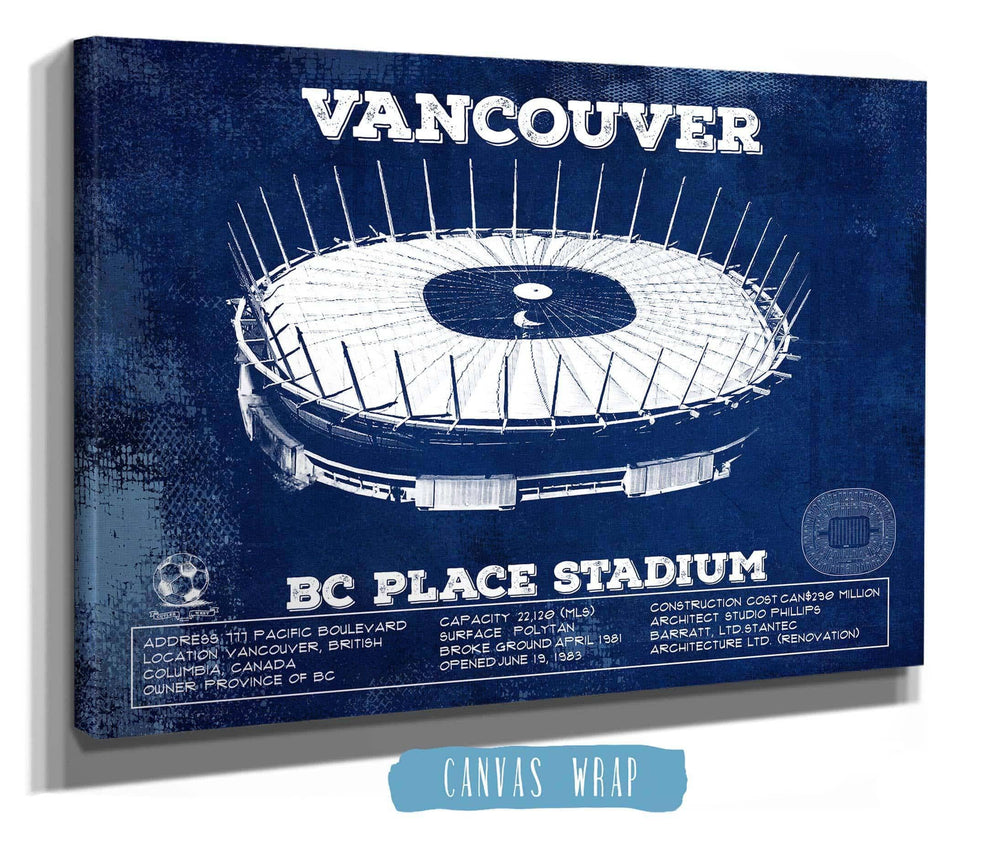 Cutler West Vancouver Whitecaps - Vintage BC Place Stadium MLS Soccer Print