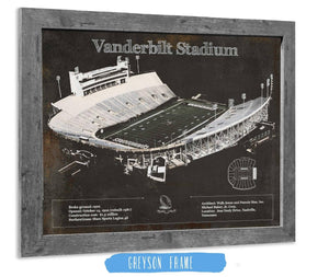 14" x 11" / Greyson Frame Cutler West Vanderbilt Commodores Football Art - Vanderbilt Stadium Wall Art