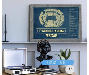 Cutler West Vegas Golden Knights T-Mobile Arena Seating Chart - Vintage Hockey Print