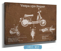Cutler West Vintage Vespa 150 VBC Scooter Patent Print