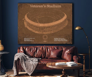Cutler West Veteran's Stadium - Vintage Philly Stadium Team Art