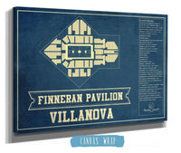 Cutler West Basketball Collection Villanova Wildcats - Finneran Pavilion Seating Chart - College Basketball Blueprint Art