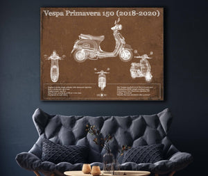 Cutler West Vintage 2018 - 2020 Vespa Primavera 150 Patent Print