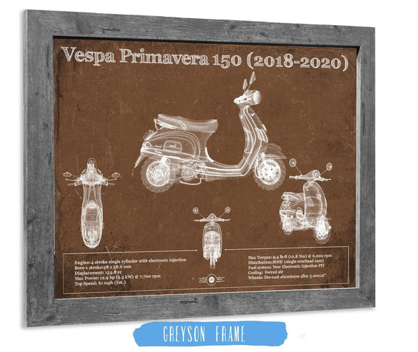 Cutler West Vintage 2018 - 2020 Vespa Primavera 150 Patent Print