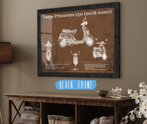 Cutler West Vintage 2018 - 2020 Vespa Primavera 150 Patent Print