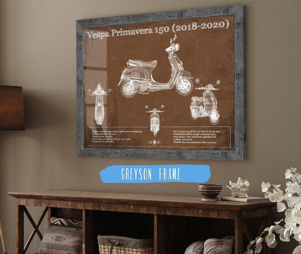 Cutler West Vintage 2018 - 2020 Vespa Primavera 150 Patent Print