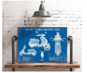 Cutler West Vintage 2018 - 2020 Vespa Primavera 150 Patent Print