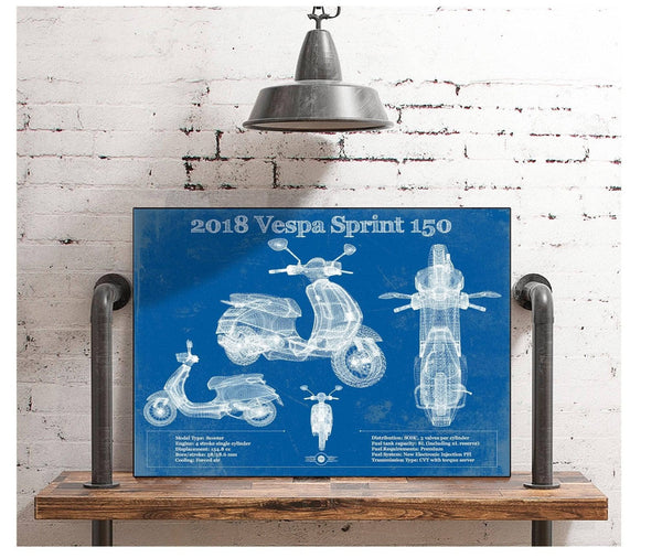 Cutler West Vintage 2018 - 2020 Vespa Primavera 150 Patent Print