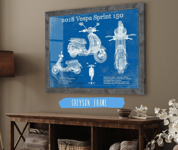 Cutler West Vintage 2018 - 2020 Vespa Primavera 150 Patent Print