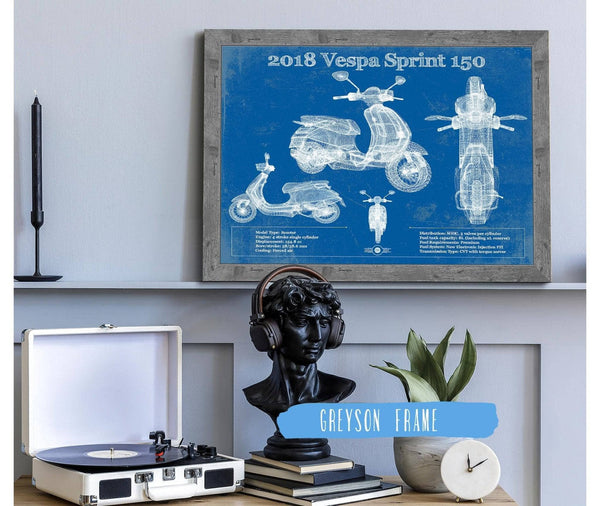 Cutler West Vintage 2018 - 2020 Vespa Primavera 150 Patent Print