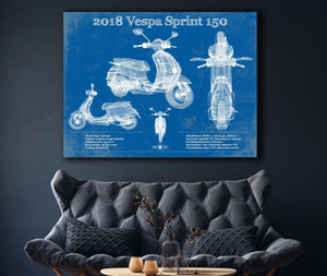 Cutler West Vintage 2018 - 2020 Vespa Primavera 150 Patent Print