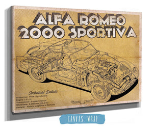 Cutler West Vintage Alfa Romeo 2000 Sportiva Sports Car Print